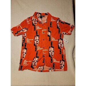 Halloween Michael Myers Mens XL Graphic Print Camp Shirt Short Sleeve NWT